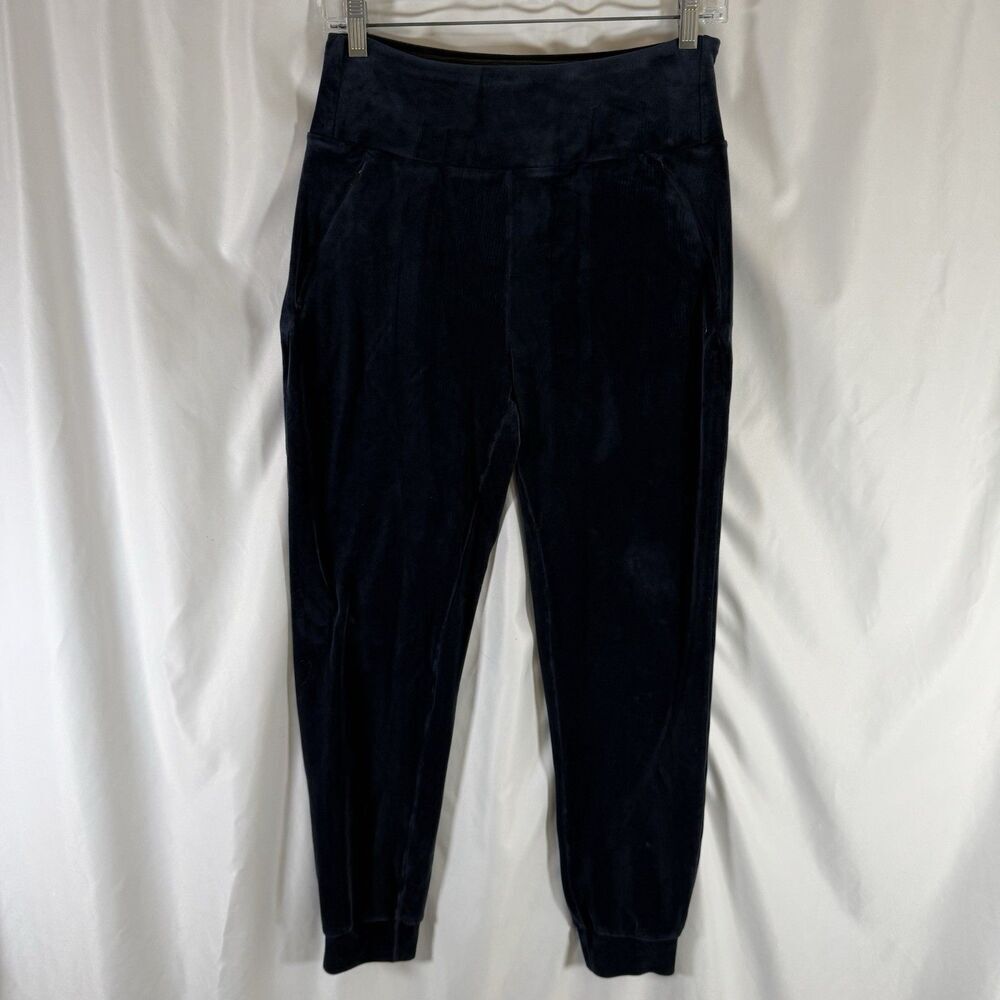 prAna Velvet Pants Women's Small Blue Pull On Zip Pockets Mid Rise Jogger